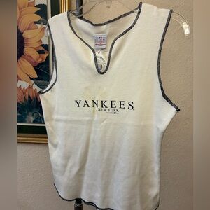 New York Yankees Tank Top with Black Trim